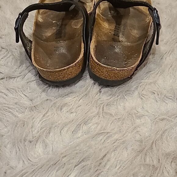 Birkenstock gizeh black‎ and tan sandals size 36 us size 5-5 1/2 - Picture 6 of 10